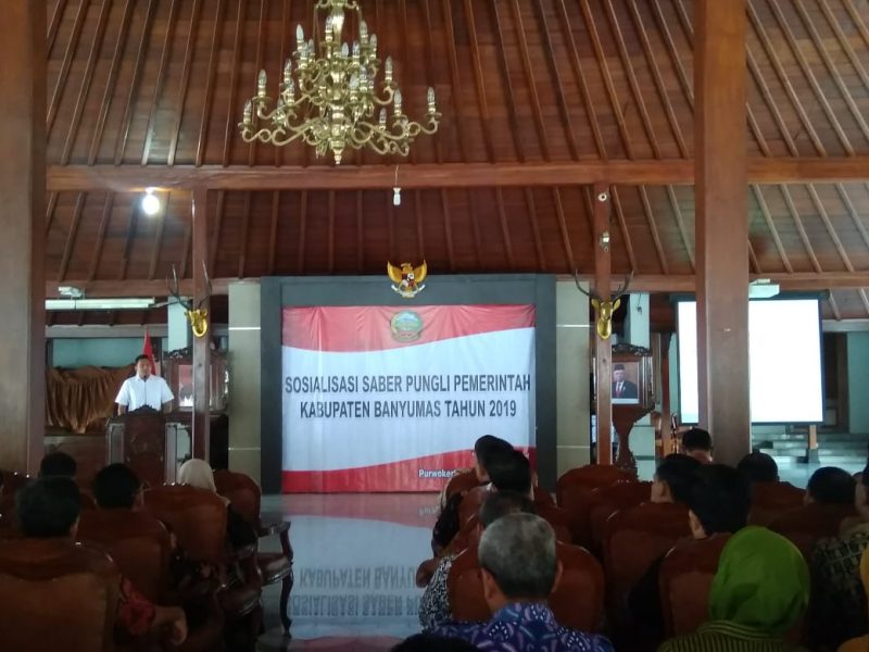 Sosialisasi Saber Pungli di Pendapa Supanji, Purwokerto, Rabu (10/12) kemarin.