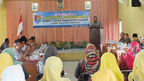 Kegiatan Silaturahmi dan Peninjauan Kerja Komisi D DPRD Cilacap di Korwil Bidik Kecamatan Cimanggu, Selasa (7/1)./int