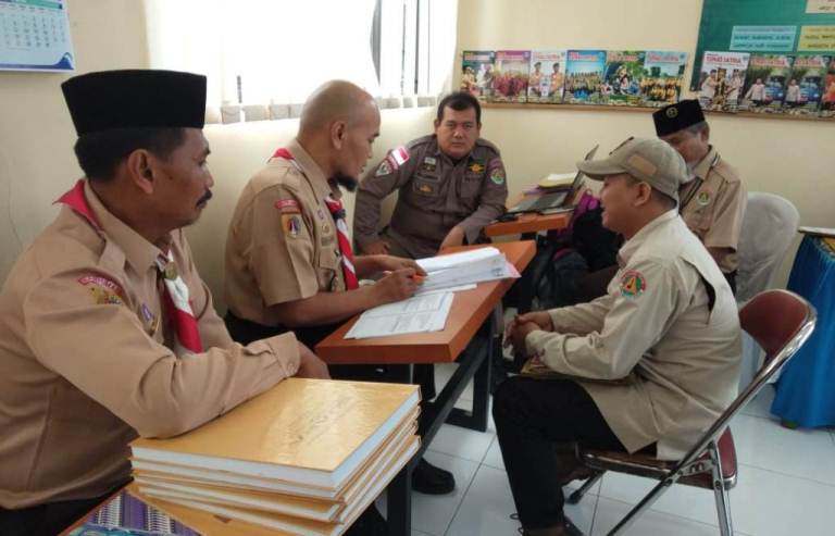 Penilaian Tim Kwartir Daerah (Kwarda) Jawa Tengah, Minggu (8/3) di Sanggar Bakti Pramuka.