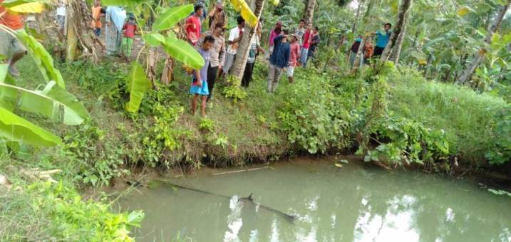 TKP : Kolam ikan di RT 02 RW 11 Blok Ciakar Dusun Manggasari Desa Panulisan Kecamatan Dayeuhluhur Kabupaten Cilacap lokasi korban tenggelam, Kamis (14/5)/TASLIM INDRA