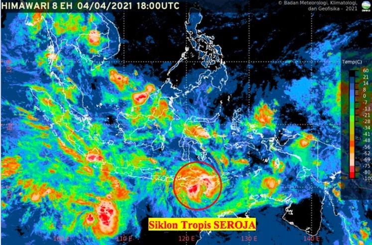 Badai Seroja Menjauhi Indonesia-Waspadai Gelombang Tinggi
